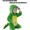 thumbnail image 4 of QIAONIUNIU Disfraz de dinosaurio verde para bebé de Halloween, mono infantil, mameluco de cosplay de 24 a 30 meses, 4 of 4