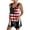 White, variant on pstuiky American Flag Overalls, Fashion Independence Day Print Lightweight Shorts with Pockets Casual Slim Fit Comfort Waist 4Th of July Outfits White S