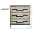 thumbnail image 3 of Uttermost Jory 3-Drawer Wood and Metal Accent Chest in Aged Ivory and Black, 3 of 9