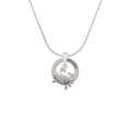 thumbnail image 2 of Delight Jewelry Silvertone Antiqued Crab Hockey Ring Charm Necklace, 18", 2 of 4