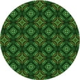 thumbnail image 1 of Ahgly Company Indoor Round Patterned Dark Forest Green Area Rugs, 8' Round, 1 of 6