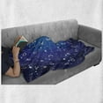 thumbnail image 5 of Astrology Soft Flannel Fleece Blanket, Constellation of Zodiac and Planets Original Coordinates of Celestial Body Pattern, Cozy Plush for Indoor and Outdoor Use, 60" x 80", Dark Blue, by Ambesonne, 5 of 5