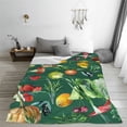 thumbnail image 5 of Honeii Vegan Print Fleece Blanket - Throw Blanket for Bed, Sofa, Couch, Camping, and Travel , Microplush Ultra Soft Warm Blanket-60"x50", 5 of 7
