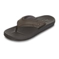 thumbnail image 2 of Floopi Flip Flops for Men Premium PU Leather Men Beach Sandals With Thick Texture Soft EVA Footbed Comfort Fit Sandals with Indoor & Outdoor Anti Skid Soles, Color Grey, Size 10, 2 of 8