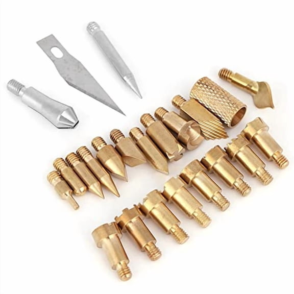 Bits,Wood Burning Tips Only,Wood Burning Tips Only,Walnut Hollow Wood Burning Tips,Walnut Hollow Tips 23Pcs Craft Wood Burning Pen Tips Stencil Soldering Pyrography Working Carving
