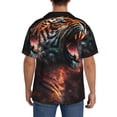thumbnail image 3 of KLL Cool Tiger Print Men's Shirt Short Sleeve Button Down Summer Cuba Beach Shirts- 3X-Large, 3 of 5