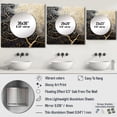 thumbnail image 4 of Designart "Luminous Tangle Golden Branch II" Tree Monochrome Square Mirror Wall Decor Traditional - Large Gold Square Bathroom Mirror - Square Printed Wall Mirror Art, 4 of 5