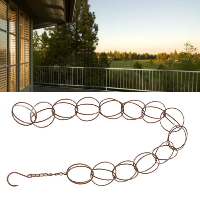 Rain Chain, Exquisite Drainage Function Round Wind Chime Hook Installation for Gutters for Balcony