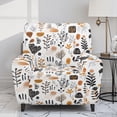 thumbnail image 2 of FOR U DESIGNS Leaf Irregular Print Recliner Chair Covers 4-Pieces Stretch Recliner Couch Covers Comfortable Sofa Couch Cover Furniture Protector Home Decor Accessories, 2 of 8