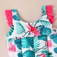 thumbnail image 5 of Hienoo Newborn Girls Tropical Beach Buoyancy Swimsuit Bathing Suit One-Piece Swimwear, Sizes 9-12M, 5 of 7