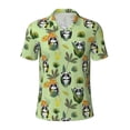 thumbnail image 2 of Daiia Cute Panda Bear In Greenery Forest Pattern Men’s Polo Shirts,Solid Deck Shirt,Classic Fit, Breathable Cotton Polo for Casual and Sport Wear-3X-Large, 2 of 7