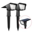 thumbnail image 3 of Labymos 2 PCS Solar Garden Spotlights Outdoor Waterproof 7 LEDs 2-in-1 Solar In-Ground Landscape Spotlights & LED Wall Lamps with Adjustable Angle Landscape Path Light, 3 of 8