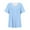 Sky Blue, variant on GigrtiJin Women Plus Size Short Sleeves Tops V-Neck Solid Color Pullover Blouse Trendy Loose Going out Basic Shirts