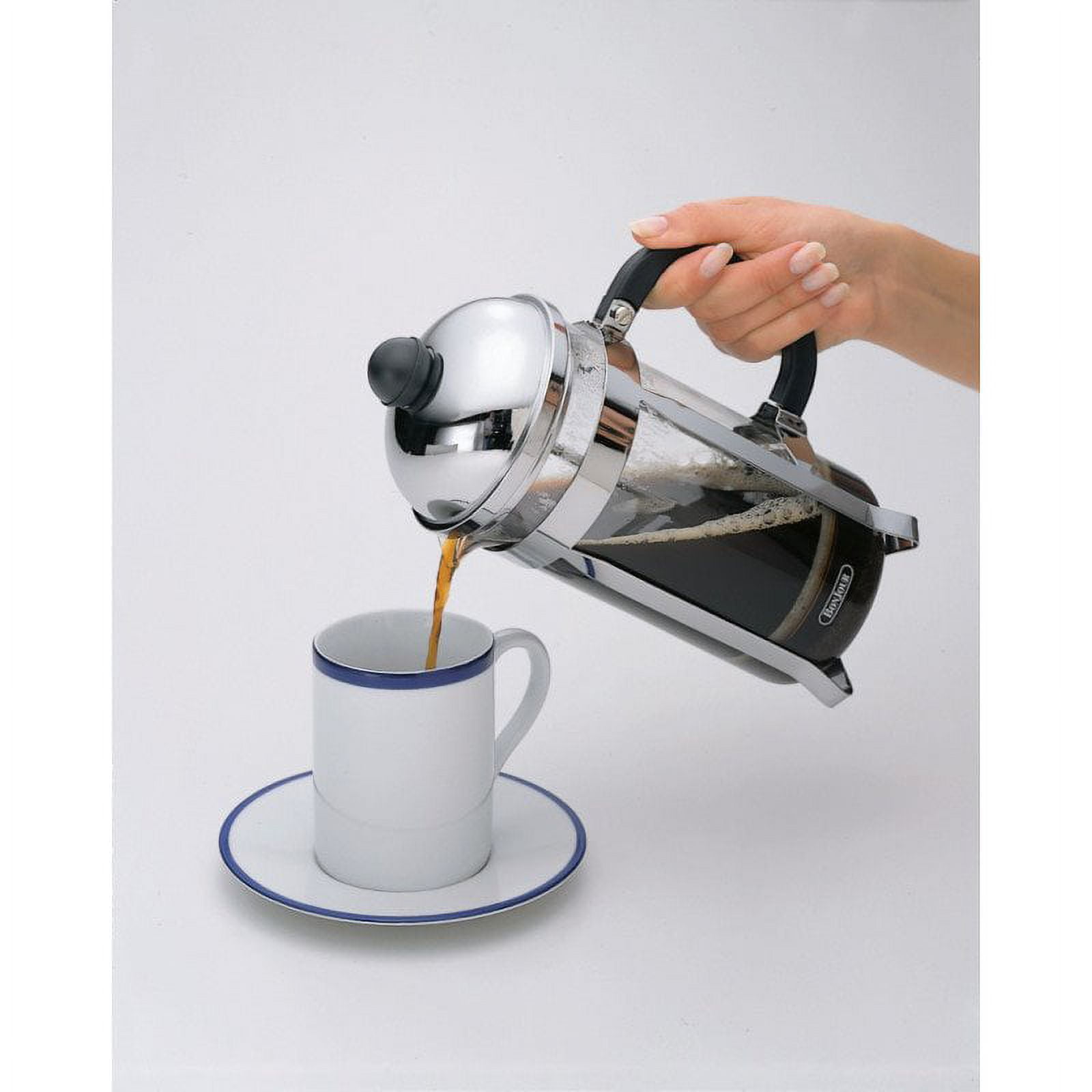 BonJour Coffee Stainless Steel Oval Milk Frother with Stand - Bed