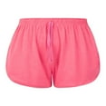 thumbnail image 2 of PENGXIANG Women Athletic Yoga Shorts Solid Color Workout Gym Shorts Tummy Control Running Drawstring Shorts, 2 of 5