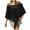 Black, variant on Karight Womens Plus Size Off The Shoulder Blouse Tops Half Sleeves Tie Front Sexy Flowy Top