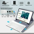 thumbnail image 3 of Timoom iPad Air 4ª / Air 5ª Generación Funda con Teclado de 10.9 Pulgadas con Soporte para Lápiz, Cubierta con Teclado Inalámbrico Bluetooth Desmontable Magnéticamente Delgada para iPad 10.9" Air, 3 of 7