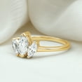 thumbnail image 4 of Rosec Jewels Lab Grown Diamond 3 Stone Ring for Women (EF-VS Quality) - Promise Engagement Ring - with Jewelry Box, 18K Yellow Gold, US 5.00, 4 of 8