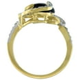 thumbnail image 2 of 14k Yellow Gold Natural Black Onyx Ring Oval 12x10mm Diamond Accents, size 8, 2 of 4