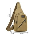 thumbnail image 4 of JAHH Men's Canvas Waterproof Large Capacity Fashionable Casual Shoulder Bag Adjustable Sling Backack for Casual Travel Hiking Outdoor Sports ﻿, 4 of 5