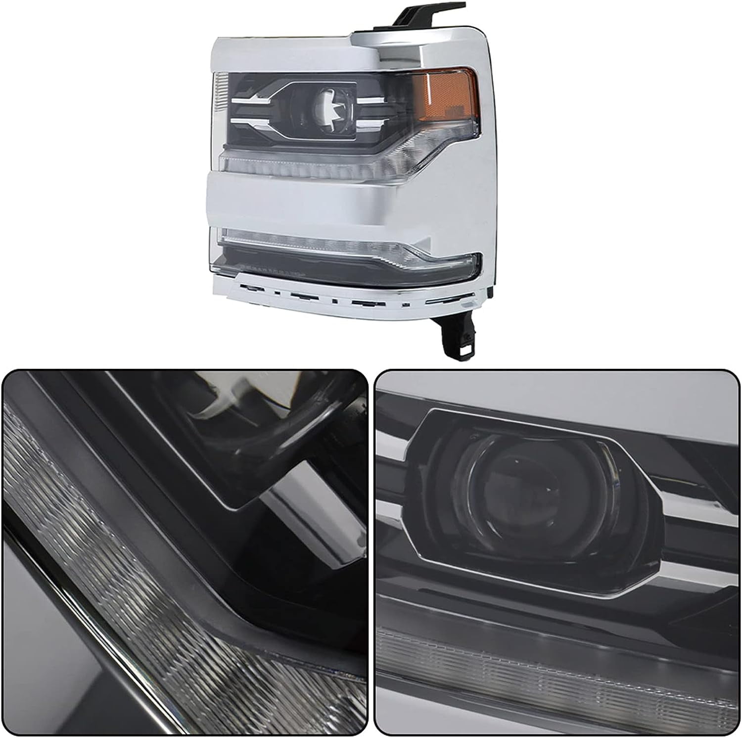 GM TRUCKS & VANS SILVERADO/PU 1500  19 OLD STYLE  FOG LAMP BEZEL LEFT Chrome Oem 22944880 P 2014 2015