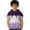 Dark Purple, variant on Kids Ice Cream Drip Print Short Sleeve Hoodie Size 4-12Y Lightweight Pullover With Pocket Summer Top