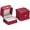 Red, variant on Velvet Ring Box, 2 Pack Wedding Box Vintage Jewelry Holder for Engagement Proposal Ceremony Anniversary Style 4, Red
