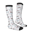 thumbnail image 3 of Picia Women Crew Soft Moisture-wicking Socks Dachshund Dog Puppy Pattern Design Cotton Socks, One Size fit All, 3 of 9