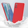 thumbnail image 6 of Galaxy S20 Case, (2 Pack) Screen Protector Film with Liquid Silicone Gel Rubber Soft Microfiber Cloth Lining Cushion Shockproof Cover Case for Galaxy S20 (5G) 6.2 inch red, 6 of 12