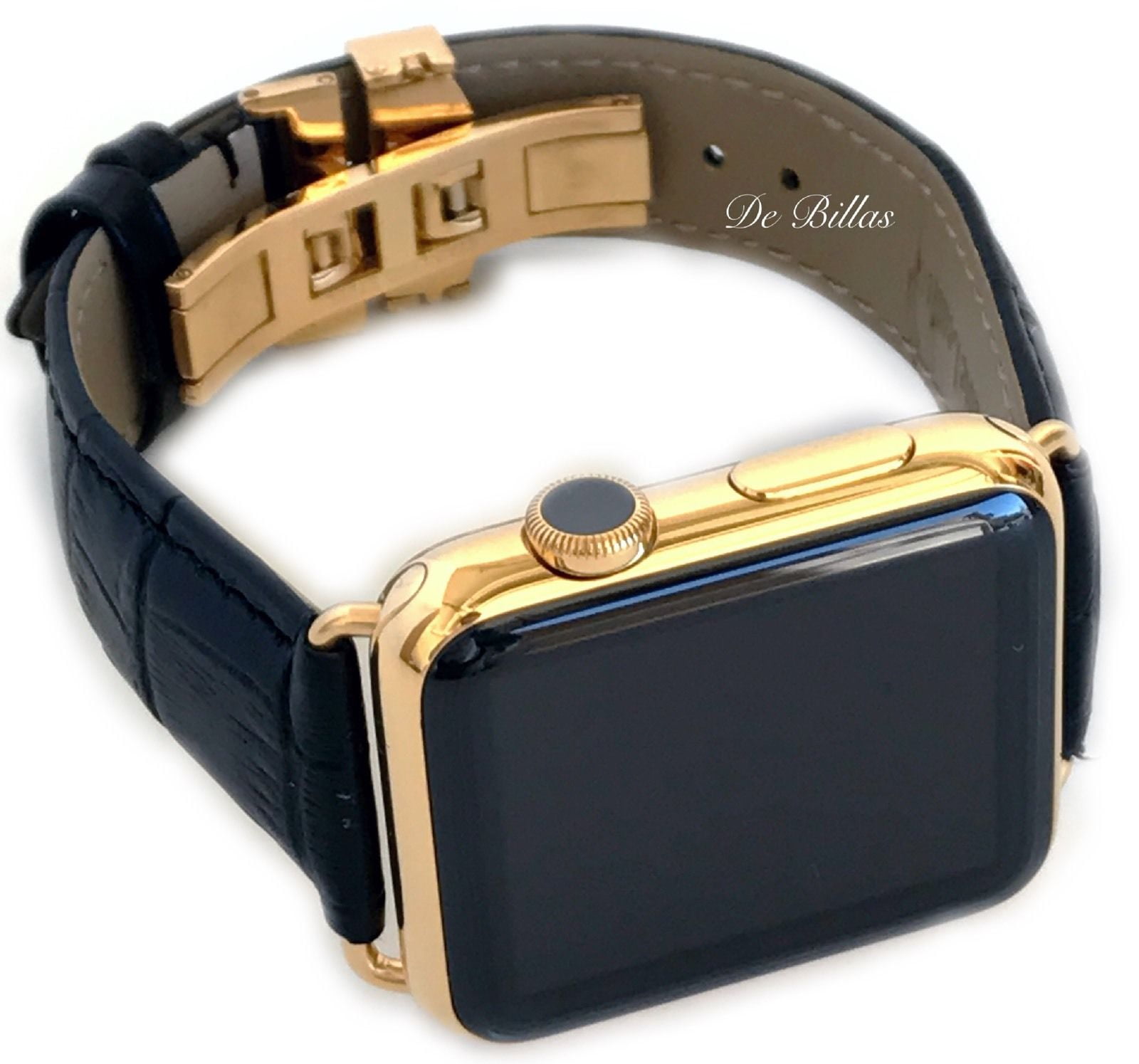 42MM Iwatch SERIES 2 24K Gold Plated W/OEM Black Sport Band