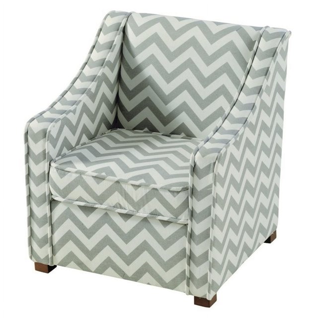 Linon Alexandria Chaise en Bois Rembourrée en Gris