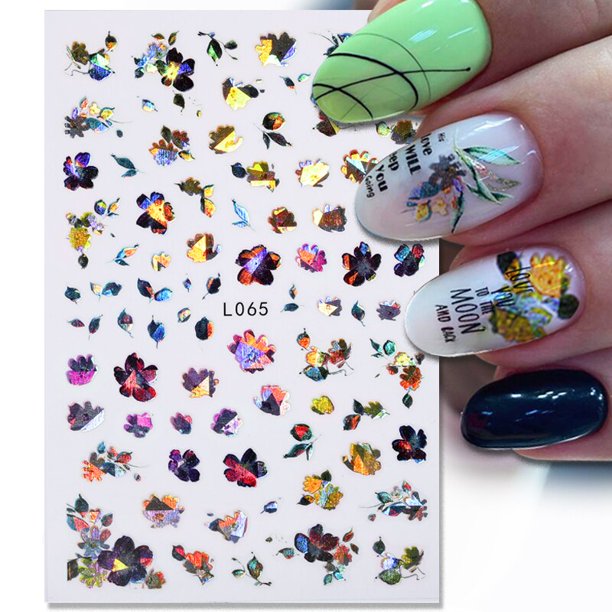 Calcomanía 3D para uñas de mariposa blanca y negra, calcomanías geométricas, calcomanías de flores doradas DIY, diseños para decoración de manicura y salón de uñas Tan Jianjun unisex