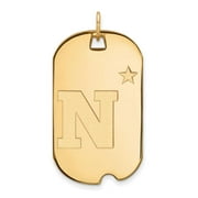 14k Gold LogoArt US Naval Academy Large Dog Tag Pendant Q4Y008USN