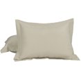 thumbnail image 1 of 2Pcs Fundas De Almohada De Satén Fundas De Almohada Suaves Y Sedosas De 17 ColoresTD / STD / Reina / Rey Caqui 12 x 16 Pulgadas, 1 of 6