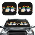 thumbnail image 2 of Gukieu Happy Pride Gnome Print Car Windshield Sun Visor, Foldable Anti-UV Car Sun Visor Suitable for Vans, Trucks Car Accessories-Large, 2 of 6