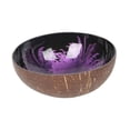 thumbnail image 1 of GROWTH TANK Coconut Bowl Storage Bowl Dry Snacks Handcrafted Nuts Pearl Inlaid Keys Diameter 12cm Coconut Shell Fruits Container Key Bowl violet, 1 of 9