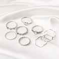 thumbnail image 4 of Anillos para mujer, regalos para mujer, anillo de unión de 9 piezas con forma geométrica hueca simple, 4 of 5