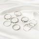 thumbnail image 4 of Anillos para mujer, regalos para mujer, anillo de unión de 9 piezas con forma geométrica hueca simple, 4 of 5
