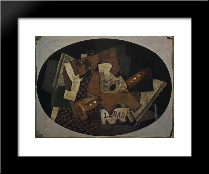 Guitar and Compotier 20x24 Framed Art Print by Braque