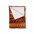 thumbnail image 2 of Tribal Soft Flannel Fleece Throw Blanket, Antique Folkloric Motifs Geometric Art Ornaments Illustration, Cozy Plush for Indoor and Outdoor Use, 50" x 60", Orange Yellow, by Ambesonne, 2 of 6