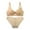 Beige, variant on Women's Push up Bra and Panty Set Lace Underwire Bralettes and Briefs Suit High Support Sports Bras for Lady Plus Size 80C