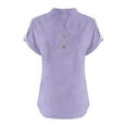 thumbnail image 3 of Women's Summer V Neck Casual T Shirt For Everyday Wear Solid Color Design Easy To Pair With Jeans And Chinos Versatile Top For All Occasions Women Shirts Short Sleeve Casual Womens Summer Tops Tee, 3 of 3