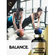 L Glutamine Capsules | 1500mg | 240 Count | by Carlyle