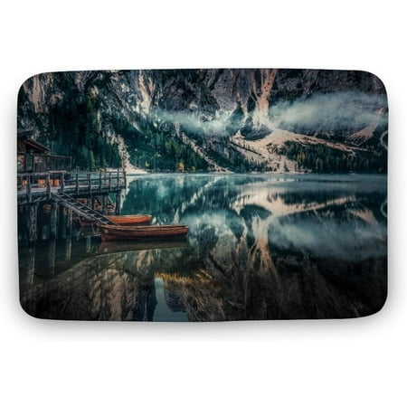

Nature Landscape Mountains All-Season Doormat Stain and Fade Resistant Low Profile Indoor Outdoor Door Mats Easy Clean Patio Entrance Mat 20x32 Inch