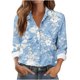 thumbnail image 1 of Camisa Impresa Casual de Manga Larga con Cuello de Botón de las Mujeres para el Uso Diario, 1 of 6