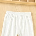 thumbnail image 5 of DJDLJWCJ Baby Girls Wide Leg Joggers Pants Elastic Waist Breathable Ribbed Casual Pants Solid Color Stretch Soft Pants Gray Size 18-24M, 5 of 10