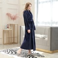 thumbnail image 5 of ZZWXWB Robes For Women Women Solid Thicken Velvet Robe Bathrobe Gown Pajamas Sleepwear Pocket Waistband Navy Xl,ac1329, 5 of 6