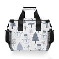 thumbnail image 7 of FORMRS Insulated Cooler Bag 24 Cans Capacity Soft Leakproof Lunch Box with Side Pockets, Cute Snowmen, 7 of 7