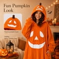 thumbnail image 4 of Halloween Pumpkin Pjs,Pumpkin Pajama,Halloween Pumpkin Onesie Family Matching Set, Fuzzy Jack O' Plush Hooded Pajama , Thanksgiving Halloween Family Matching Halloween Pajamas for Movie Night-L, 4 of 13