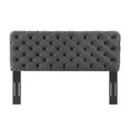 thumbnail image 2 of Lizzy Tufted Full/Queen Performance Velvet Headboard - Charcoal, 2 of 4